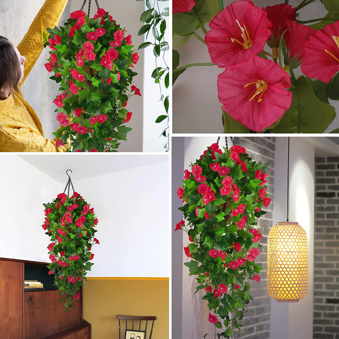 Primrue Feliciano Hanging Basket Arrangement In Basket Wayfair Canada